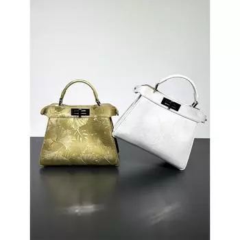 Новая сумка-кошелек в китайском стиле из натуральной кожи, женская сумка с замком, сумка через плечо, универсальная женская сумка для поездок на работу 27x9.5x21cm серебряный