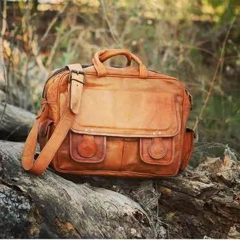 Новая сумка кожаная сумка-мессенджер для ноутбука подлинная винтажная мужская сумка через плечо ручная работа 12x16 inch