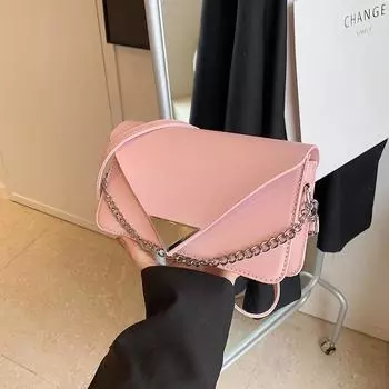 Новая сумка-мессенджер 2024 года, летняя модная женская сумка через плечо, цепная сумка, женская повседневная персонализированная маленькая квадратная сумка чёрный