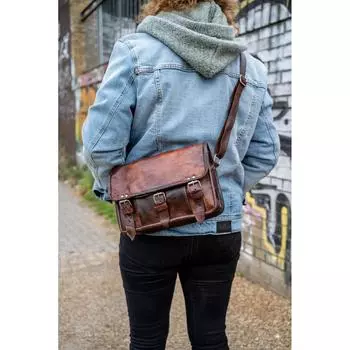 Новая сумка-мессенджер из марокканской кожи масляного дубления