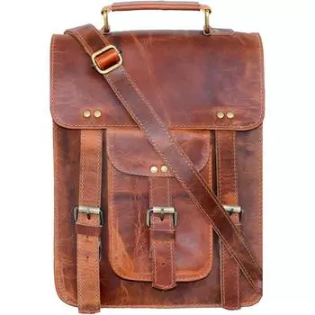 Новая сумка-мессенджер из натуральной кожи, винтажная сумка через плечо для ноутбука, мужской кошелек, сумка через плечо для мужчин и женщин, офисная сумка коричневый