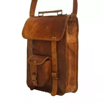 Новая сумка-мессенджер из натуральной кожи через плечо для ноутбука ручной работы коричневая винтажная сумка-саквояж ретро 10x13 inch