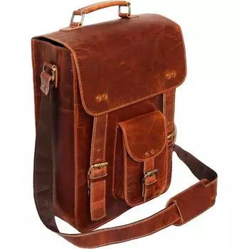 Новая сумка-мессенджер из натуральной кожи, винтажная сумка через плечо для ноутбука, мужской кошелек, сумка через плечо для мужчин и женщин, офисная сумка коричневый