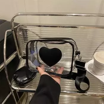 Новая сумка-мессенджер прозрачная сумка тренд лето новая маленькая сумка универсальная одно плечо диагональная сумка из желе розовый