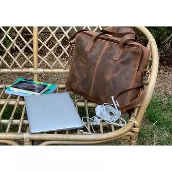 Новая сумка-мессенджер ручной работы из натуральной кожи в деревенском стиле, сумка для ноутбука, мужской портфель, сумка-портфель через плечо