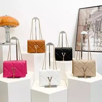 Новая сумка на цепочке через плечо, простая повседневная сумка через плечо, модная, маленькая квадратная сумка