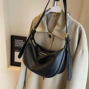Новая сумка-подмышка Dumpling Crescent для женщин, сумки большой емкости, сумки через плечо из искусственной кожи, модные сумки Dumpling