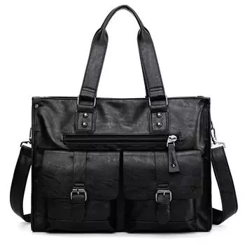Новая сумка повседневная мужская большая сумка через плечо ретро дорожная мужская сумка модная большая сумка чёрный