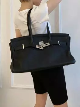 Новая сумка Premium Bar Platinum, горизонтальная, из натуральной кожи Togo, из коровьей кожи, сумка для рук, подмышечная сумка, женская сумка из натуральной кожи 40x18x20cm зелёный