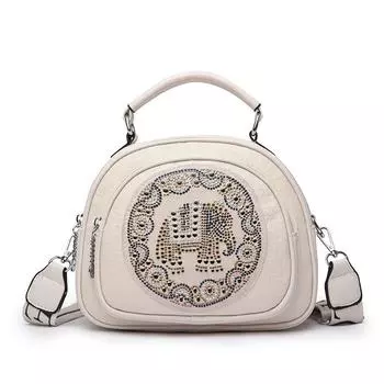 Новая сумка с заклепками и рисунком слона, высококачественная сумка для мам из ниши, модная универсальная сумка для мобильного телефона через плечо