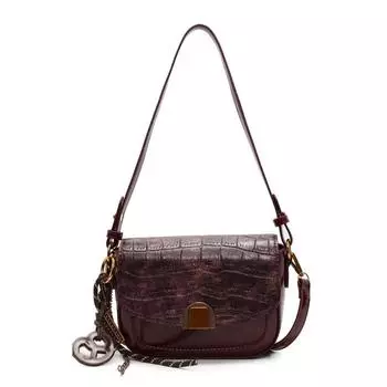 Новая сумка-седло через границу, женская сумка в стиле ретро класса люкс. чёрный