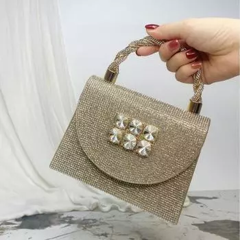 Новая сумка, сумка для ужина, полная бриллиантов, модная универсальная женская сумка для вечернего наряда с бриллиантами, женская цепочка высокого класса, Xiyin 18*6*23