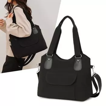 Новая сумка-тоут унисекс большой вместимости для ежедневных поездок на работу из нейлона, простая, атмосферная, универсальная, практичная, уникальная сумка через плечо