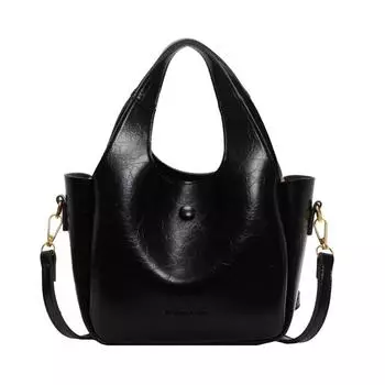 Новая сумка-ведро — это модно. чёрный