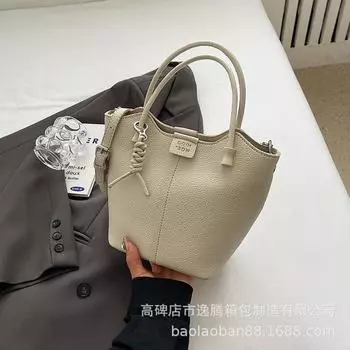 Новая сумка-ведро большой вместимости с застежкой-молнией подмышкой, женская модная тенденция, одно плечо, кроссбоди, высококачественная нишевая сумка