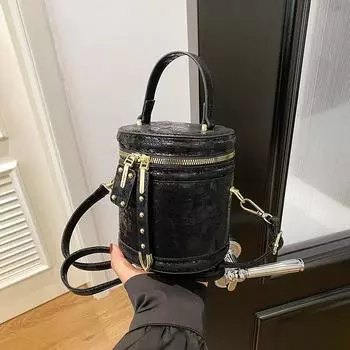 Новая сумка-ведро из ПУ, сумка для хранения в форме женского рюкзака для вина, ручная сумка, модная и популярная, популярная