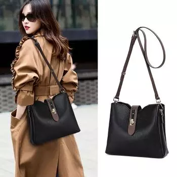 Новая сумка-ведро, ручная сумка через плечо, модная легкая сумка через плечо класса люкс, женская сумка из натуральной кожи