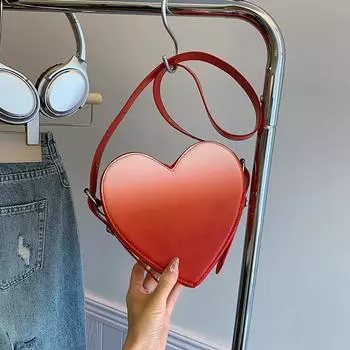 Новая супер популярная градиентная цветная модная женская сумка через плечо сумка через плечо популярная и популярная дизайнерская сумка в форме сердца