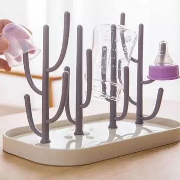 Новая сушилка для бутылочек, сушилка для слива детских бутылочек, синяя, розовая, сушилка для чистки детских бутылочек, сушилка для хранения, сушилка для хранения серый