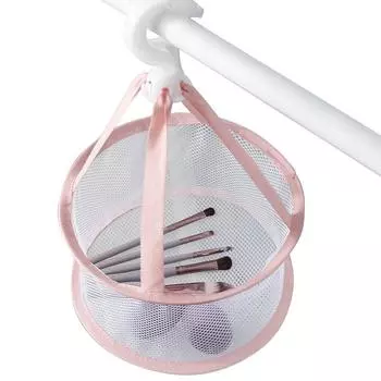 Новая сушилка для кистей для макияжа, пыле- и плесенезащищенная пуховка для пудры, воздушная подушка для сушки, корзина для спонжа для кистей для макияжа, сетчатый мешок для сушки косметических инструментов фиолетовый