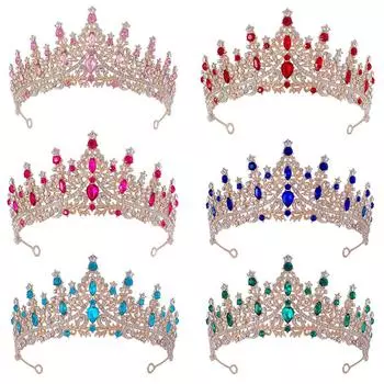 Новая свадебная корона, головной убор невесты, элегантная роскошная корона со стразами для свадебного ужина, свадебный стиль