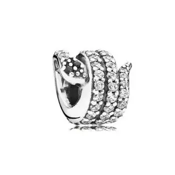 Новая сверкающая птица, змея, груша, очаровательная бусина для девочек, подходит для оригинального модного браслета, ювелирные изделия своими руками, подарок для женщин