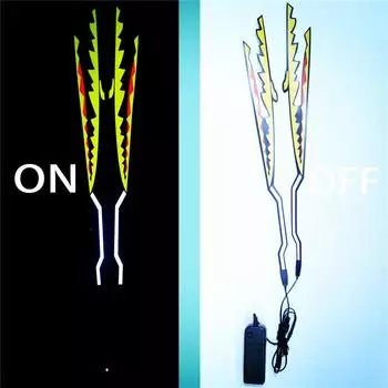 Новая светодиодная полоса для мотоциклетного шлема, ночная сигнальная полоса, светящиеся полосы, желтый