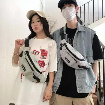 Новая светоотражающая крутая мужская сумка через плечо на одно плечо, уличная модная поясная сумка в гонконгском стиле, нагрудная сумка, женская сумка для ночной езды