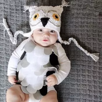 Новая связанная крючком лыжная маска в виде динозавра из ледяной полосы, креативный подарок для взрослых Child 48-54cm