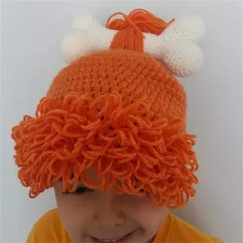 Новая связанная крючком шапка для лыжной маски с заячьими ушками и полосками для взрослых Children 48-54cm
