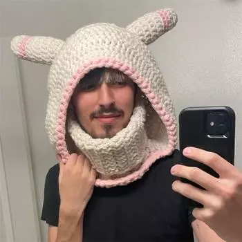 Новая связанная вручную анимированная мультяшная пони смешная индивидуальная вечеринка для взрослых шапка Adult 57-59cm