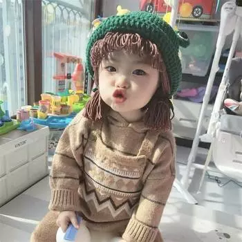 Новая связанная вручную бандана Pride, персонализированная модная полосатая кружевная косынка child 48-54cm