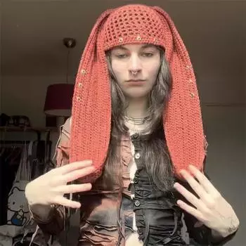 Новая связанная вручную маска в виде носа животного для вечеринки на Хэллоуин Adult 56-59cm [excluding accessories]