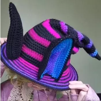 Новая связанная вручную расклешенная шляпа-ведро, шляпа рыбака, модная и персонализированная шляпа для взрослых