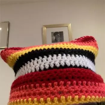 Новая связанная вручную шапка эльфа, рождественская модная шапка эльфа для родителей и детей adult 57-59cm