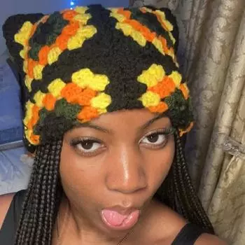 Новая связанная вручную шапка-курица на День благодарения Adult 57-59cm