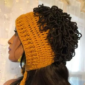 Новая связанная вручную шапка рыбака с кружевом в полоску льда, такого же цвета, как у Луффи, для взрослых adult 57-59cm