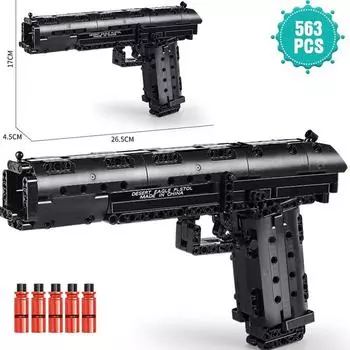 Новая техника, серия военного оружия, строительные блоки, SWAT Desert Eagle, пистолет, имитационная модель, кирпичи, игрушки, подарок на день рождения для детей