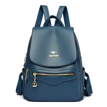Новая тенденция среди женщин: рюкзак из мягкой кожи, модный и универсальный, простой, повседневный, школьный рюкзак в стиле колледжа