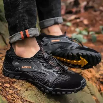 Новая тенденция уличной походной обуви, удобная и дышащая универсальная повседневная модная спортивная обувь 38 чёрный