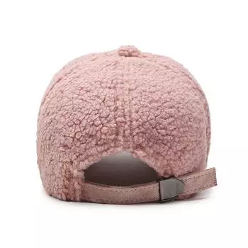 Новая термобейсбольная кепка из овечьей шерсти, горячая кепка с бантом из бриллиантов, модная женская хлопковая шляпа для активного отдыха. Adjustable серый