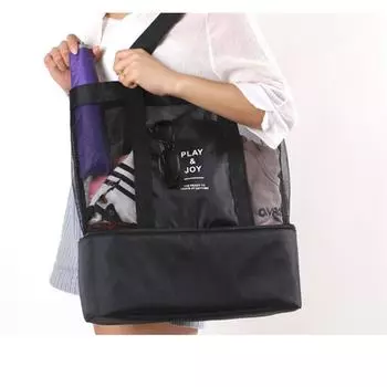 Новая термоизоляционная сумка, ручная сумка для обеда, полезная сумка на плечо, сумка-холодильник для пикника, сетчатая пляжная сумка-тоут для хранения еды и напитков