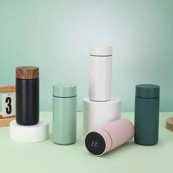 Новая термокружка из нержавеющей стали с покрытием из дерева для девочек, портативная, маленькая, симпатичная, карманная чашка 300ml