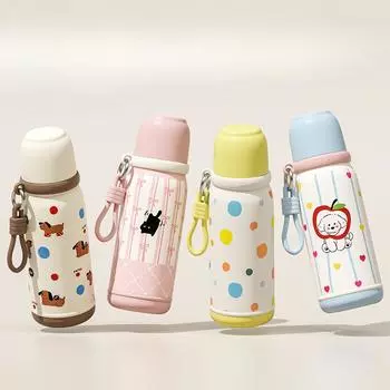 Новая термокружка высокого уровня внешнего вида для женщин, симпатичная чашка для воды из нержавеющей стали с трубочкой, чашка для двух напитков 500ml