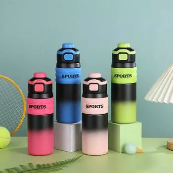 Новая термос-чашка из нержавеющей стали большой емкости для отдыха на природе, портативная кружка для спорта и фитнеса, кружка для воды 650ml