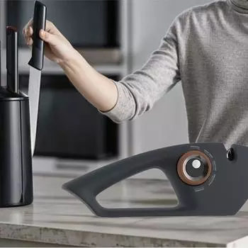 Новая точилка для ножей 5 в 1 в форме рыбы, бытовая быстрая ручная точилка для ножей, многофункциональный точильный камень для ножниц, кухонные инструменты One Size