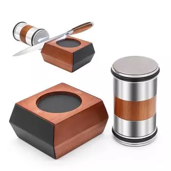 Новая точилка для ножей с магнитным держателем для ножей, набор алмазных точильных камней с углом 15 и 20 градусов, кухонный аксессуар M