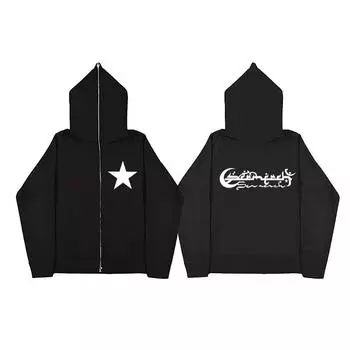 Новая толстовка с капюшоном, повседневная толстовка на молнии, мужская и женская толстовка с капюшоном, модная куртка с фирменным принтом, хит продаж S