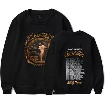 Новая толстовка с капюшоном Rauw Alejandro для подростков, мальчиков и девочек, детские толстовки, индивидуальная одежда для косплея Rauw Alejandro, весна-осень XS чёрный