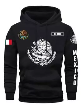 Новая толстовка с капюшоном с мексиканским 3D-принтом, мужская повседневная модная трендовая брендовая толстовка с капюшоном, повседневная спортивная S